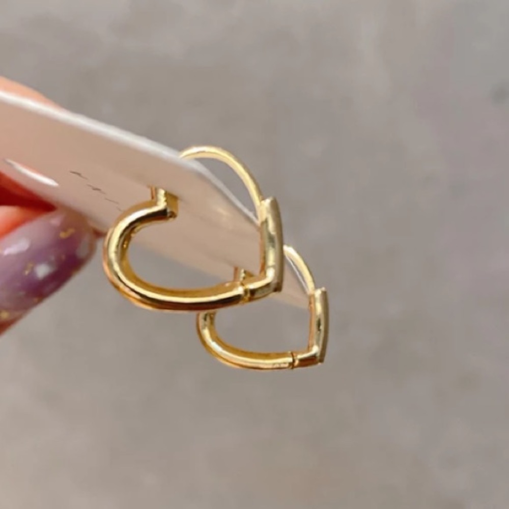 💛Insta earrings cute earrings heart earrings gold earrings - Picture 2 of 6
